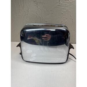 Toastmaster Automatic Pop-Up Toaster 2 Slice Chrome Art Deco Vintage 1B14 TESTED